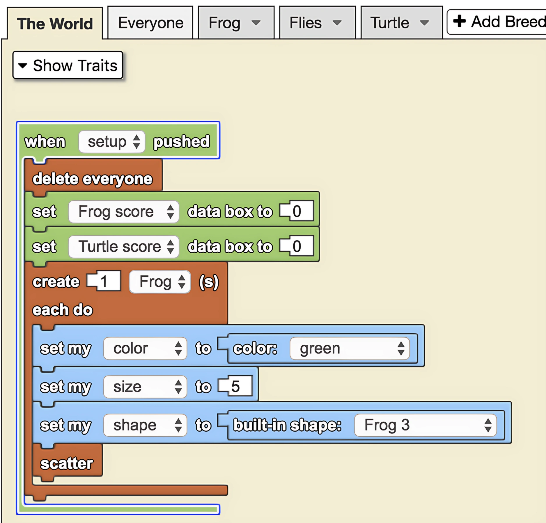 Built-In Shape example code