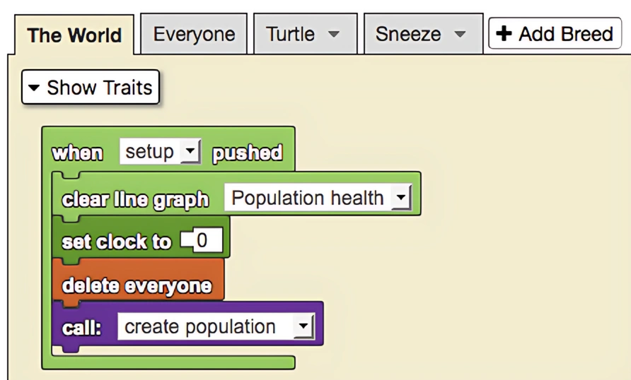 Clear Line Graph example code