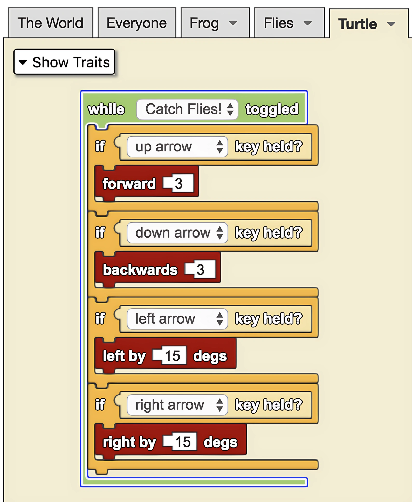 Key Held example code