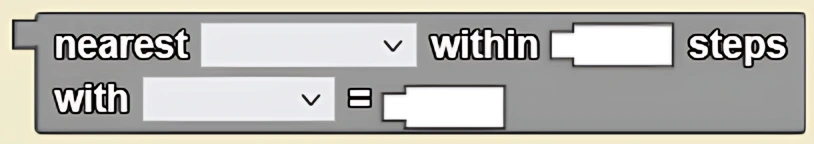 Nearest Within Steps With = block