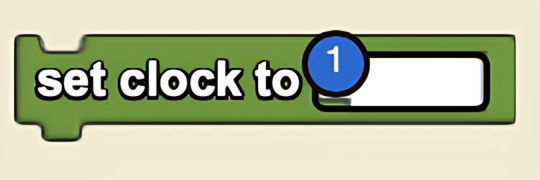 Set Clock To block syntax