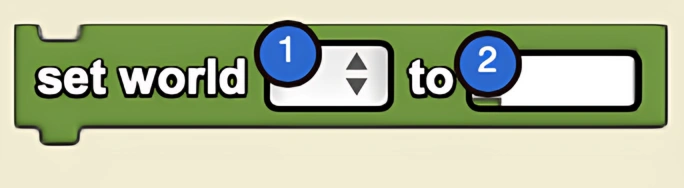 Set World To block syntax