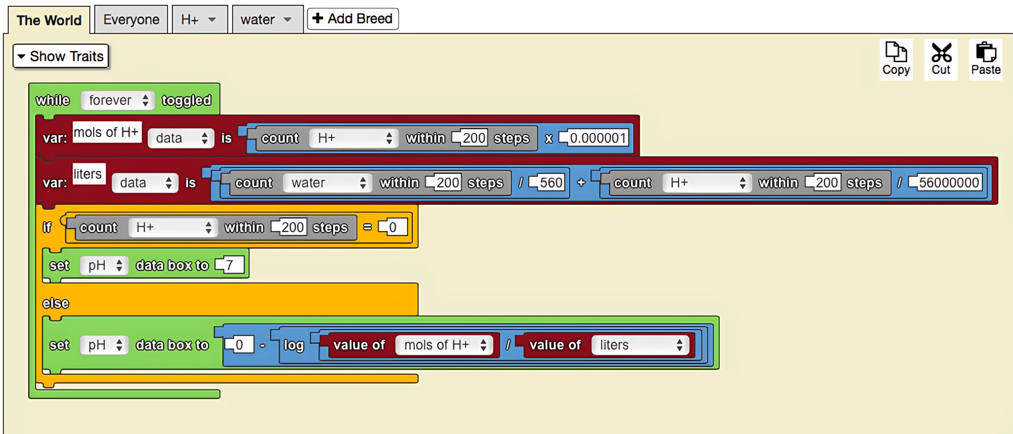 Value Of example code